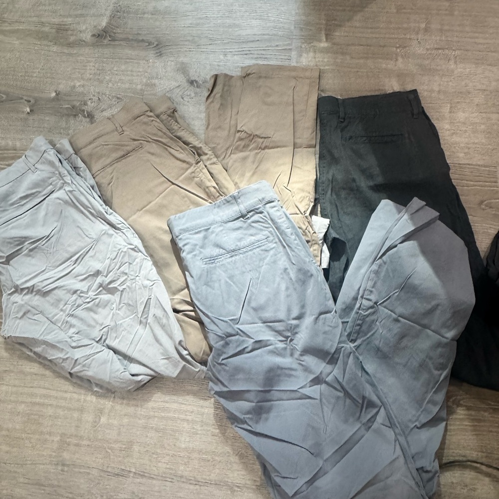 Set of four American Tall Traveler Pants in Neutral Tones
